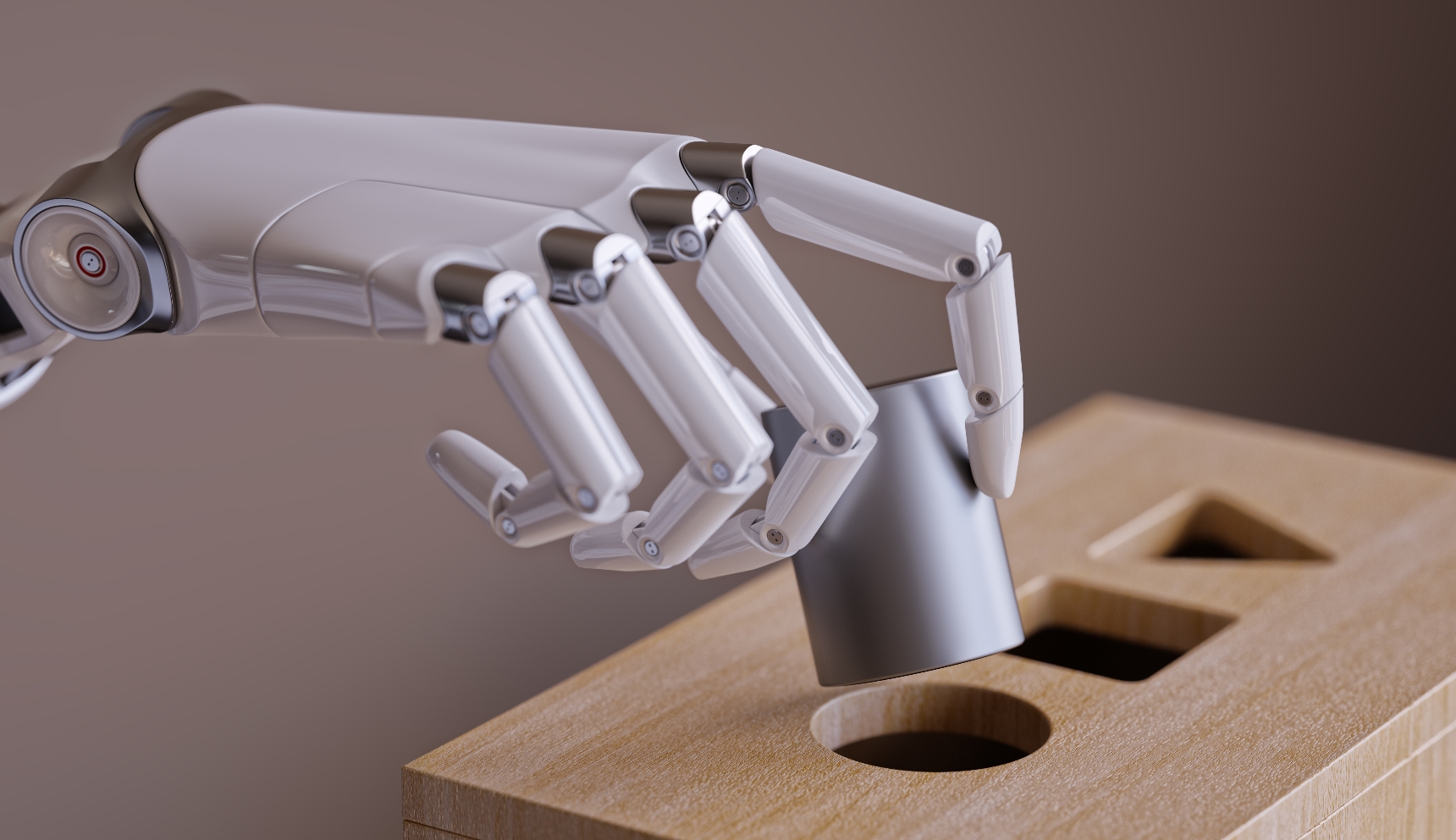 Robotic arm illustrating data analytics